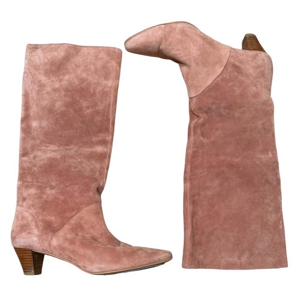 Silent D Tinglet Kitten Heel Boots Light Pink Suede Women’s Size 37 / US 6.5 - Picture 2 of 11